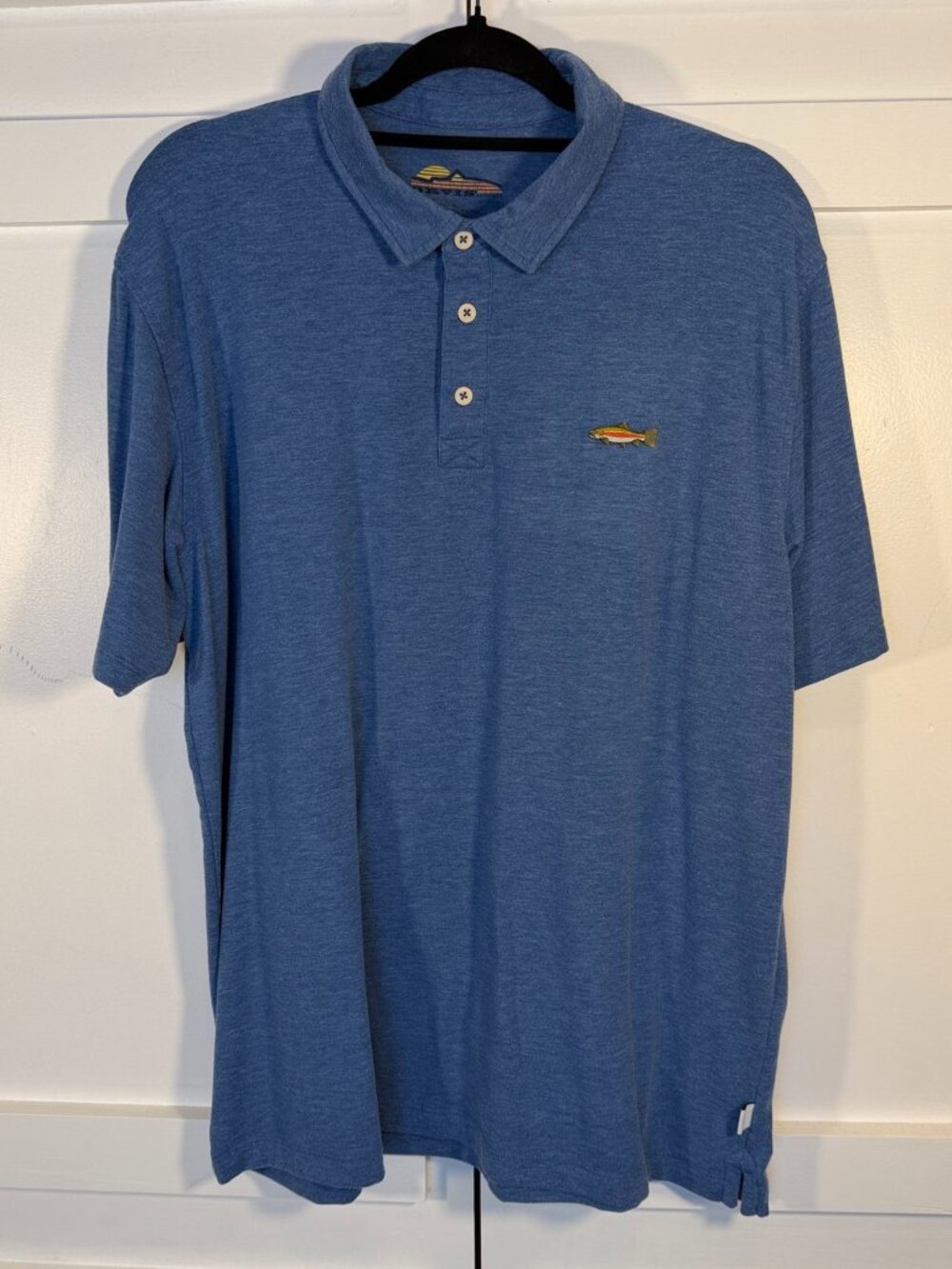 Orvis Blue Polo Shirt L